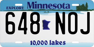 MN license plate 648NOJ
