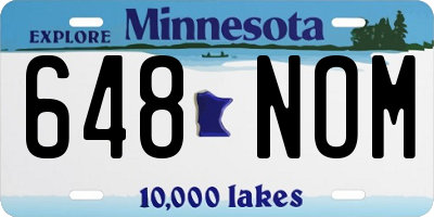 MN license plate 648NOM