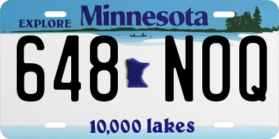 MN license plate 648NOQ