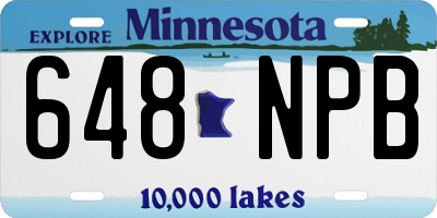 MN license plate 648NPB