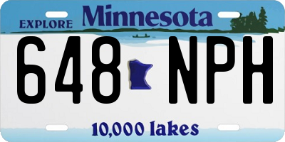 MN license plate 648NPH