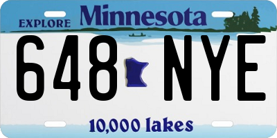 MN license plate 648NYE