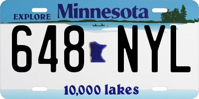 MN license plate 648NYL