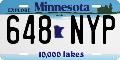 MN license plate 648NYP