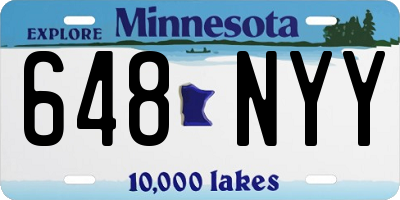 MN license plate 648NYY