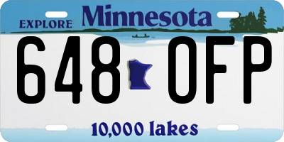 MN license plate 648OFP