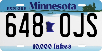 MN license plate 648OJS