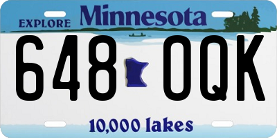 MN license plate 648OQK