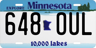MN license plate 648OUL