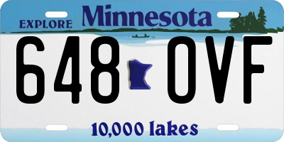 MN license plate 648OVF