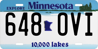 MN license plate 648OVI