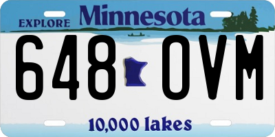 MN license plate 648OVM