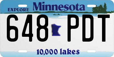 MN license plate 648PDT