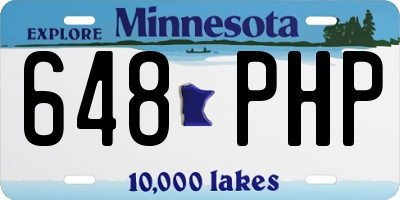 MN license plate 648PHP
