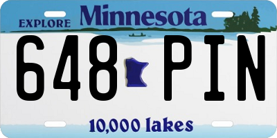 MN license plate 648PIN
