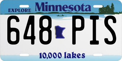 MN license plate 648PIS
