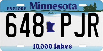MN license plate 648PJR