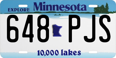 MN license plate 648PJS