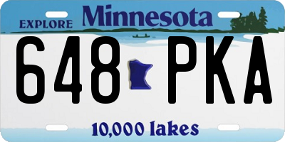 MN license plate 648PKA