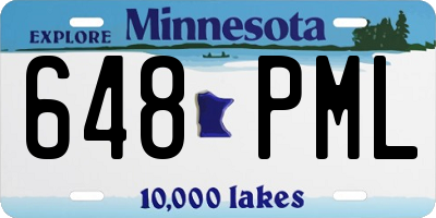 MN license plate 648PML