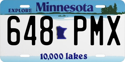 MN license plate 648PMX