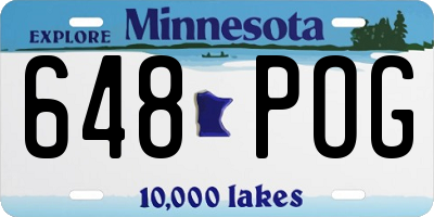 MN license plate 648POG