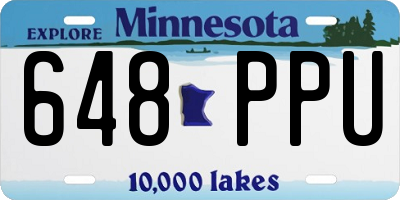 MN license plate 648PPU