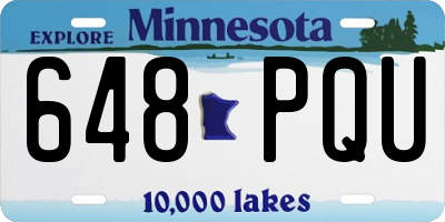 MN license plate 648PQU