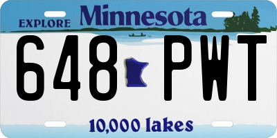MN license plate 648PWT