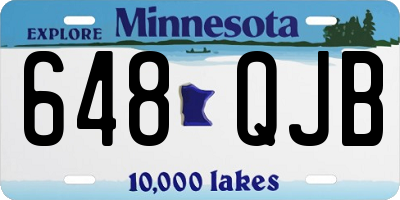 MN license plate 648QJB