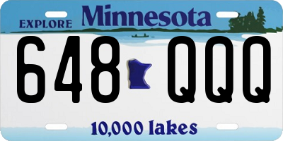MN license plate 648QQQ