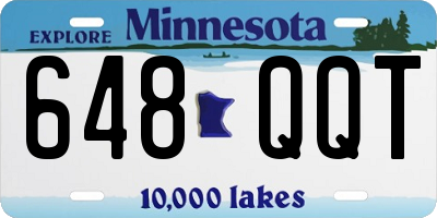MN license plate 648QQT