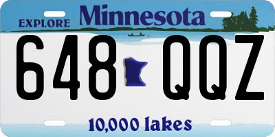 MN license plate 648QQZ