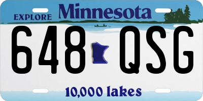 MN license plate 648QSG