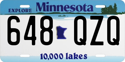 MN license plate 648QZQ