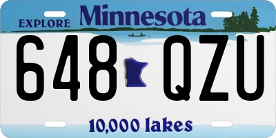 MN license plate 648QZU