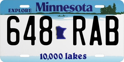 MN license plate 648RAB