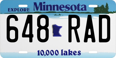 MN license plate 648RAD