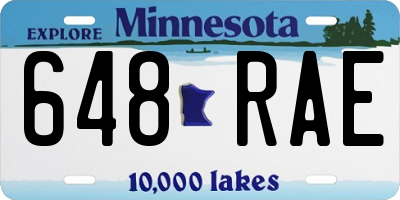 MN license plate 648RAE