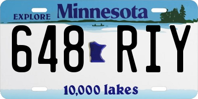 MN license plate 648RIY