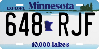 MN license plate 648RJF