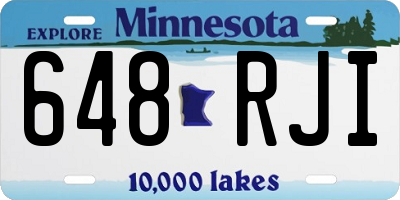 MN license plate 648RJI