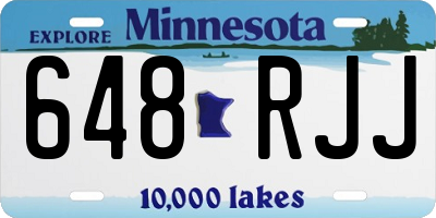 MN license plate 648RJJ