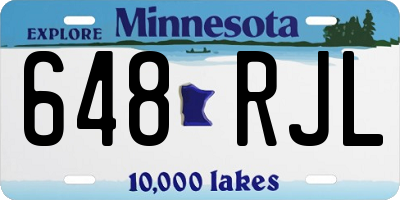 MN license plate 648RJL