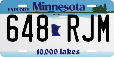 MN license plate 648RJM