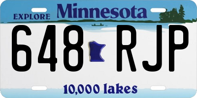 MN license plate 648RJP