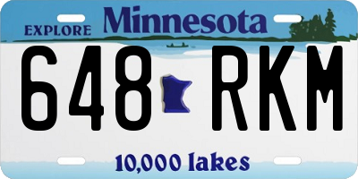 MN license plate 648RKM