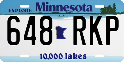 MN license plate 648RKP