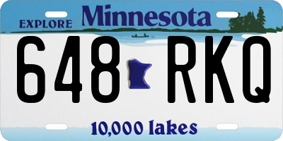 MN license plate 648RKQ