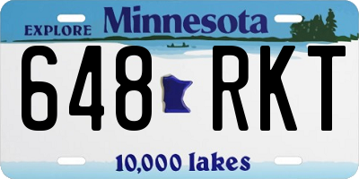 MN license plate 648RKT